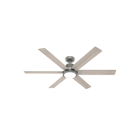 Hunter Gravity 60" 6 Blade Indoor Smart LED Ceiling Fan Matte Silver