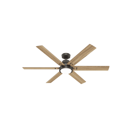 Hunter Gravity 60" 6 Blade Indoor Smart LED Ceiling Fan Noble Bronze
