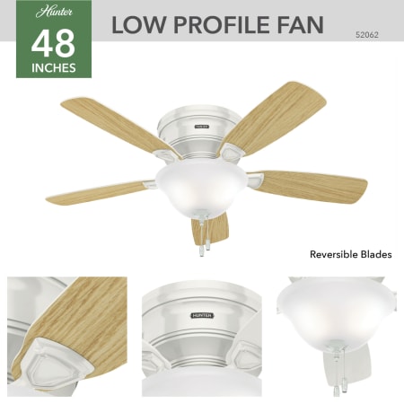 Hunter 52062 Low Profile Ceiling Fan Details