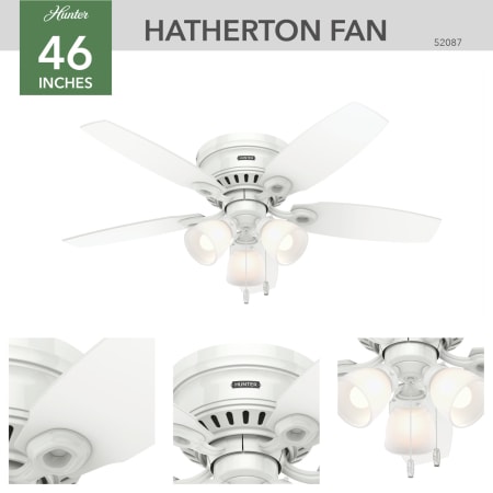 Hunter 52087 Hatherton Ceiling Fan Details