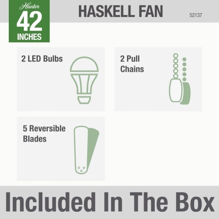 Hunter 52137 Haskell Included in Box