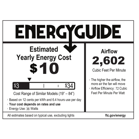 Hunter 52137 Haskell Energy Guide Image