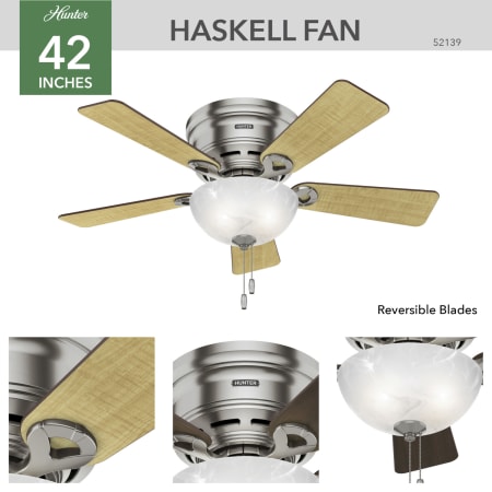 Hunter 52139 Haskell Ceiling Fan Details