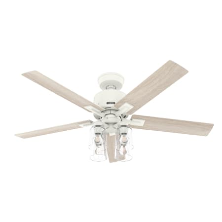 Hunter Techne 52" 5 Blade Indoor LED Ceiling Fan with Remote Control Matte White