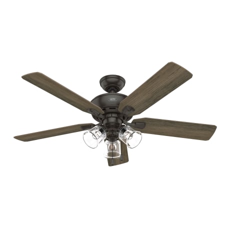 Hunter Rosner 52" 5 Blade Indoor LED Ceiling Fan Noble Bronze