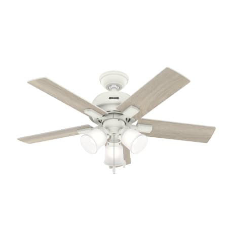 Hunter Crystal Peak 44" 5 Blade Indoor LED Ceiling Fan Matte White