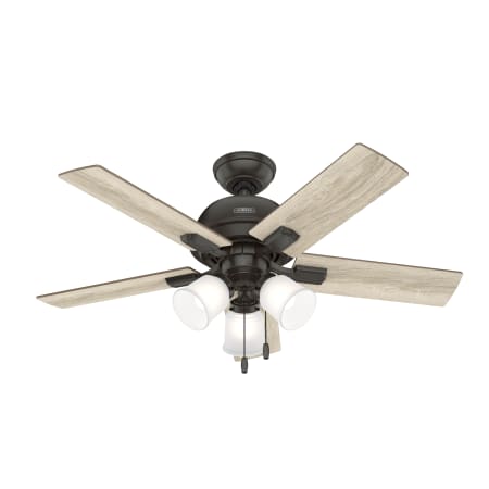 Hunter Crystal Peak 44" 5 Blade Indoor LED Ceiling Fan Noble Bronze