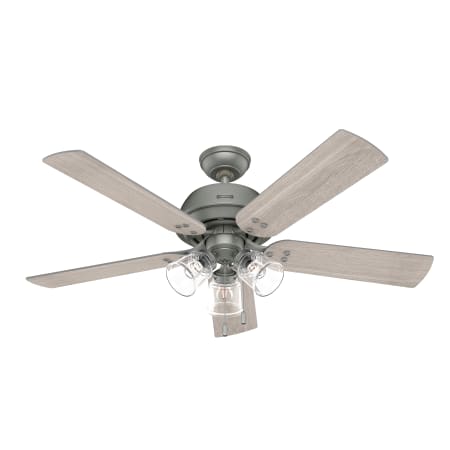 Hunter Shady Grove 52" 5 Blade Hanging Indoor LED Ceiling Fan Matte Silver