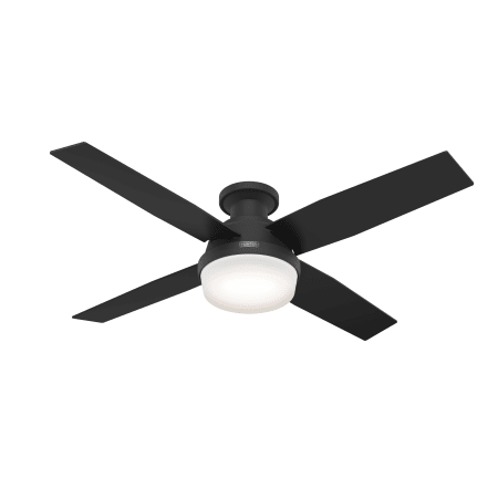 Hunter Dempsey 52" 4 Blade Hugger LED Indoor Ceiling Fan with Remote Control Included Matte Black