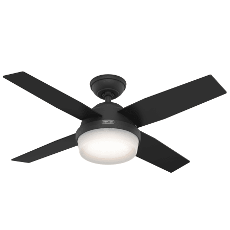 Hunter Dempsey 44" 4 Blade Hanging Indoor LED Ceiling Fan with Remote Control Matte Black