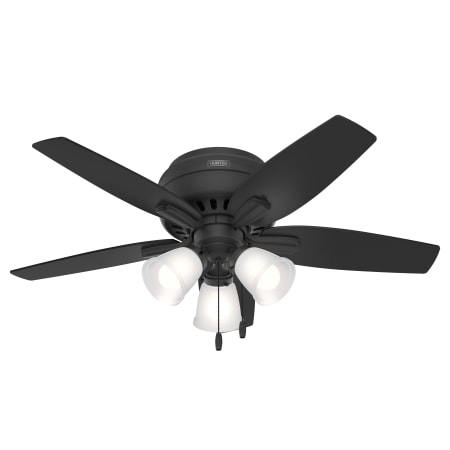 Hunter Newsome 42" Hugger Indoor Ceiling Fan with LED Light Kit Included Matte Black