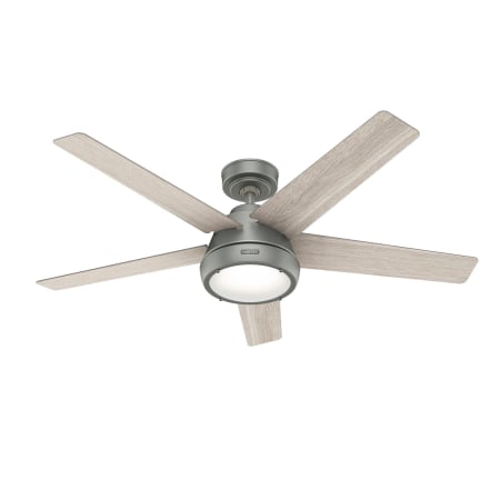 Hunter Burroughs 52" 5 Blade Indoor LED Ceiling Fan Matte Silver