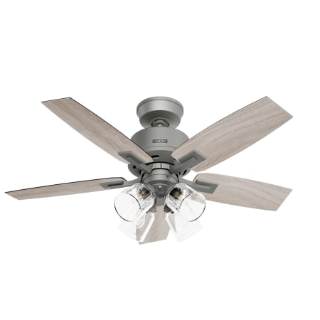Hunter Gatlinburg 44" 5 Blade Indoor LED Ceiling Fan Matte Silver