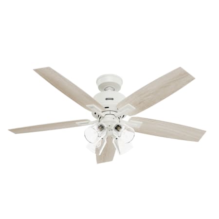 Hunter Gatlinburg 52" 5 Blade Indoor LED Ceiling Fan Matte White