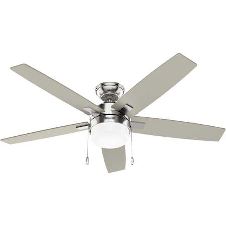 Hunter Anisten 52" 5 Blade Indoor LED Ceiling Fan Brushed Nickel / Matte Nickel