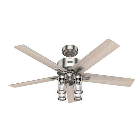 Hunter Astwood 52" 5 Blade Indoor LED Ceiling Fan Brushed Nickel