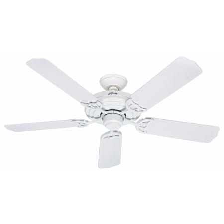 Hunter 52" Energy Star Rated Indoor / Outdoor Ceiling Fan - 5 Blades Included White