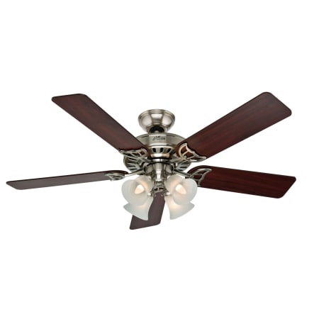 Hunter 52" Indoor Ceiling Fan - 5 Reversible Blades and LED Light Kit Included Brushed Nickel