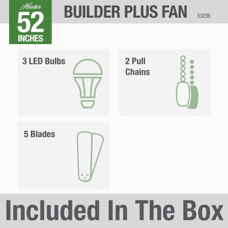 Hunter 53236 Builder Included in Box