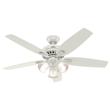 Hunter Newsome 52" Indoor Ceiling Fan - 5 Reversible Blades and LED Light Kit Included Fresh White