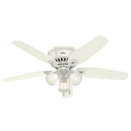 Hunter 52" Hugger Indoor Ceiling Fan - 5 Reversible Blades and LED Light Kit Included Snow White