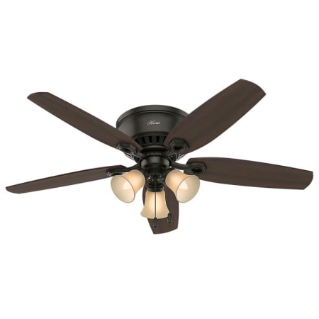 Hunter 52" Hugger Indoor Ceiling Fan - 5 Reversible Blades and LED Light Kit Included New Bronze