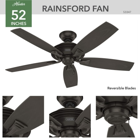 Hunter 53347 Rainsford Ceiling Fan Details