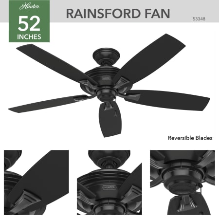 Hunter 53348 Rainsford Ceiling Fan Details