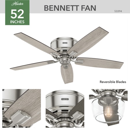 Hunter 53394 Bennett Ceiling Fan Details