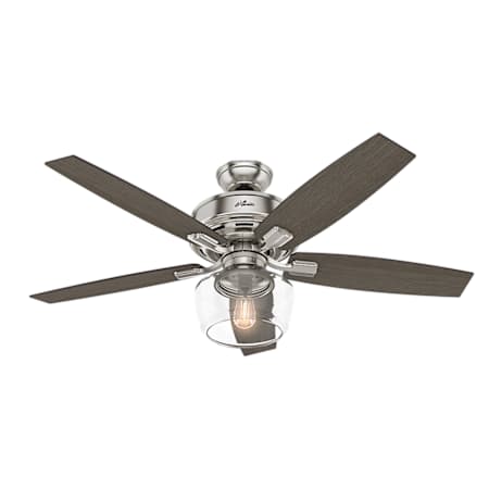 Hunter Bennett 52" 5 Blade Indoor LED Ceiling Fan Brushed Nickel