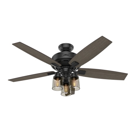 Hunter Bennett 52" 5 Blade LED Indoor Ceiling Fan with Remote Control Included Matte Black