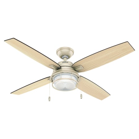 Hunter Ocala 52" Indoor / Outdoor Ceiling Fan with LED Light Kit and Reversible Blades Autumn Creme