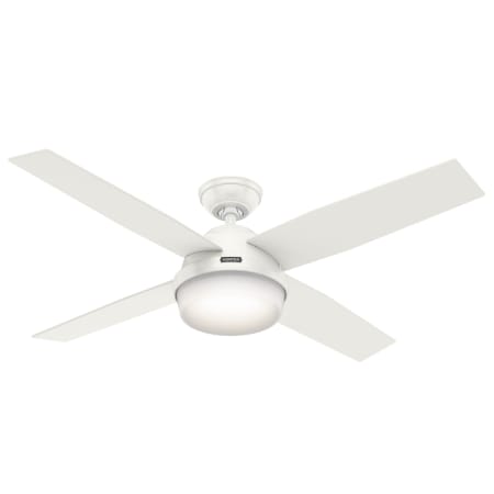 Hunter Dempsey 52" 4 Blade Hanging LED Indoor Ceiling Fan with Remote Control Included Fresh White