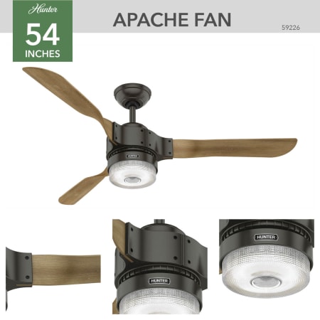 Hunter 59226 Apache Ceiling Fan Details