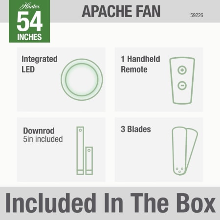 Hunter 59226 Apache Included in Box