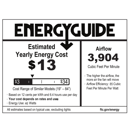 Hunter 59240 Ocala Energy Guide Image