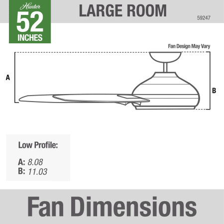 Hunter 59247 Dempsey Dimension Graphic