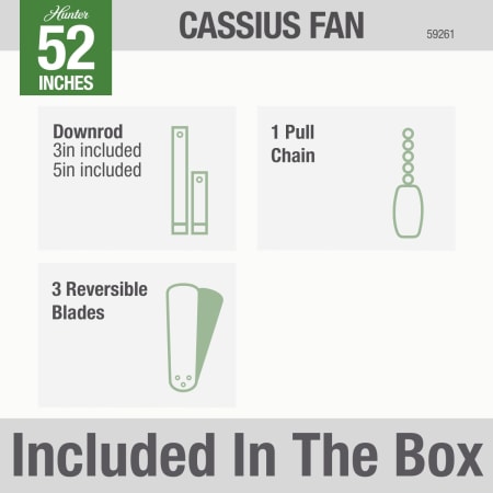 Hunter 59261 Cassius Included in Box