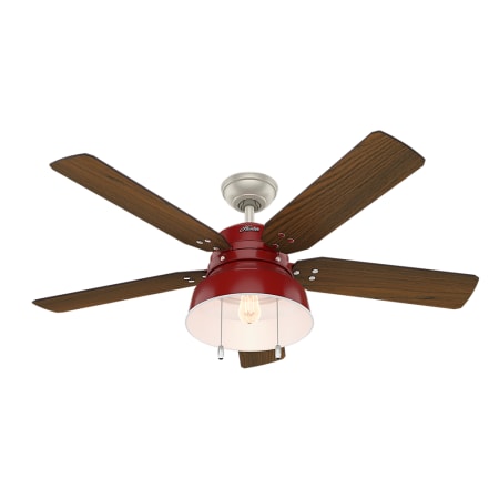 Hunter Mill Valley 52" 5 Blade Indoor / Outdoor LED Ceiling Fan Barn Red