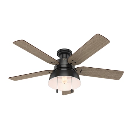 Hunter Mill Valley Low Profile 52" 5 Blade LED Hugger Indoor Ceiling Fan Matte Black