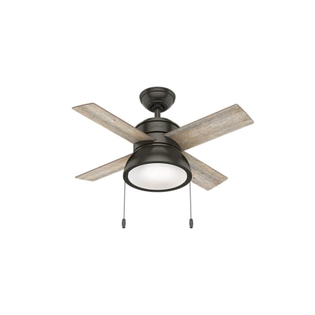 Hunter Loki 36" 4 Blade LED Indoor Ceiling Fan Noble Bronze