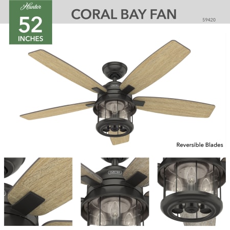 Hunter 59420 Coral Ceiling Fan Details