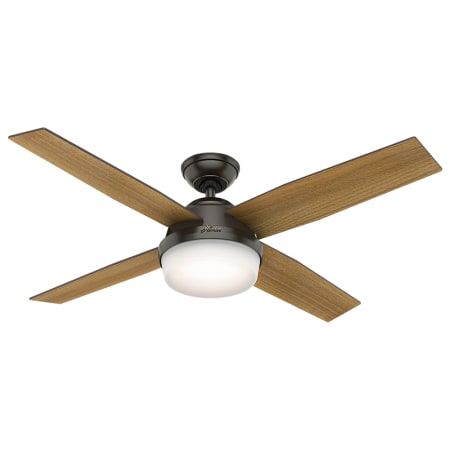 Hunter Dempsey 52" 4 Blade Hanging LED Indoor Ceiling Fan with Remote Control Included Noble Bronze