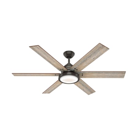 Hunter Warrant 60" 6 Blade LED Indoor Ceiling Fan with Wall Control Noble Bronze