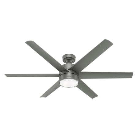 Hunter Solaria 60" 6 Blade Indoor / Outdoor LED Ceiling Fan with Wall Control Matte Silver