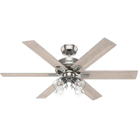 Hunter Fonthill 52" 6 Blade Indoor LED Energy Star Ceiling Fan Brushed Nickel