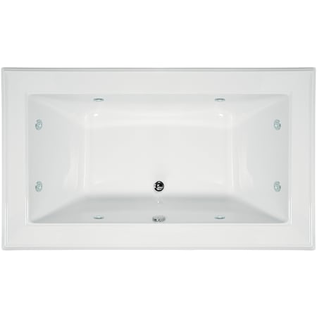 Hydrosystems Angel 66" Drop In Acrylic Air / Whirlpool Tub with Center Drain, Drain Assembly, and Overflow White