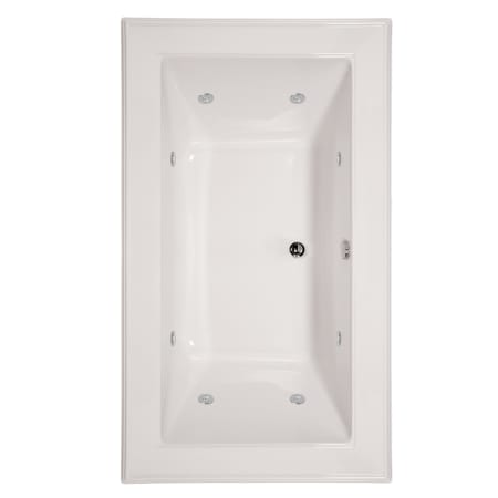 Hydrosystems Angel 72" Drop In Acrylic Air / Whirlpool Tub with Center Drain, Drain Assembly, and Overflow White