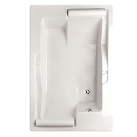 Hydrosystems Ashley 72" Drop In Acrylic Soaking Tub with Center Drain, Drain Assembly, and Overflow White