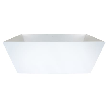 Hydrosystems Bellevue 60" Free Standing Hydroluxe SS Soaking Tub with Center Drain, Drain Assembly, and Overflow Matte White